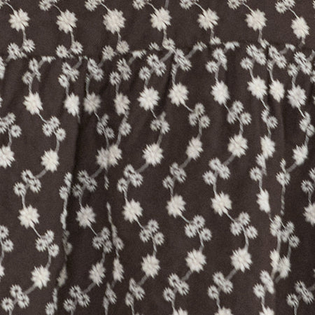 Axoni Square Neck Blouse in Floral Broderie Brown