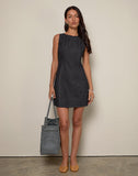 Image of Ayana Backless Mini Dress in Chambray Dark Indigo
