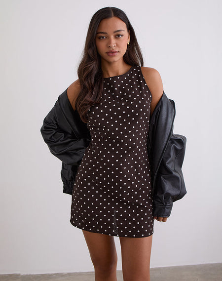 Esmeray Midi Skirt in Retro Polka Dot