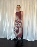 Image of Aysun Midi Dress in Lumen Mesh Brown