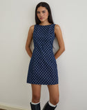 Image of Ayura Dress in Polka Chambray Indigo