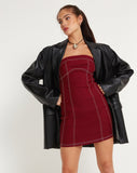 Image of Baladis Mini Dress in Tailoring Redwood