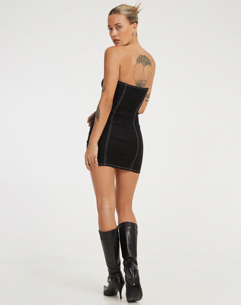 IMAGE OF Livadia Mini Dress in Black