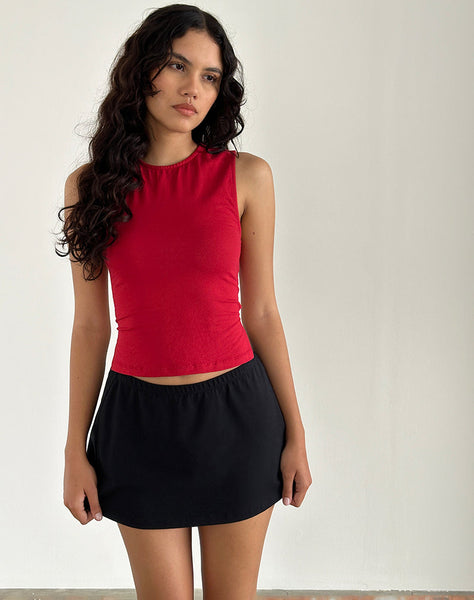 Image of Baruna Tie Back Basic Top in Adrenaline Red