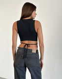 Image of Baruna Tie Back Top in Black