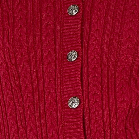 Bavana Cardigan in Deep Red