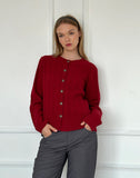 Image of Bavana Cardigan in Deep Red