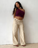 Image of Renee Wide Leg Cargo Trouser in Ecru