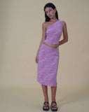 image of Harriet Midi Skirt in Wavy Polka Purple