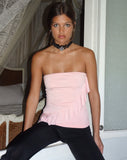 Image of Baylin Ruffle Bandeau Top in Baby Pink