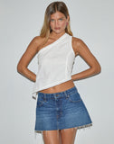 Image of Baysia One Shoulder Top in Linen Ivory
