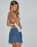 Image of Baysia One Shoulder Top in Linen Ivory