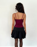 Image of Bea Cross Front Top in Burgundy