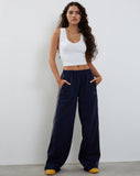 Image of Bedion Oversized Jogger in Navy with M Embroidery