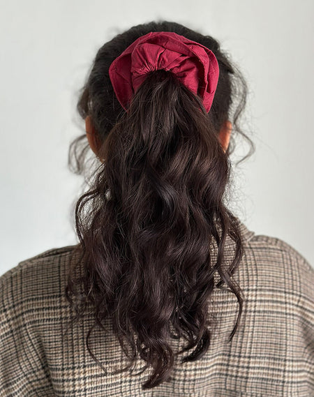 Hairband in Textured Chiffon White