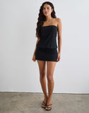 Image of Belia Cinched Waist Mini Dress in Black