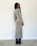 Image of Belila Long Sleeve Maxi Dress in Sage Grey