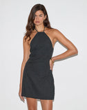Image of Belinda Mini Dress in Flower Broderie Black