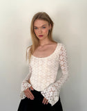 Image of Belle Long Sleeve Top in Regal Lace Ivory