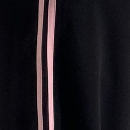 Bennett Trouser in Black with Pink Side Stripe