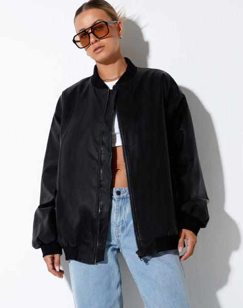 image of Benta Jacket in PU Black