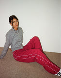 Image of Benton Jogger in Adrenaline Red with Violet Binding