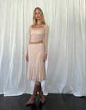 Image of Caelyn Long Sleeve Top in Textured Nude Lace