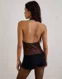 Image of Beyi Halter Top in Drape Sequin Brown