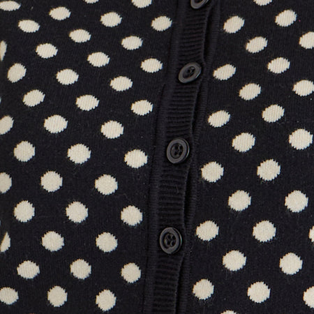 Bhavina Cardigan in Mono Polka