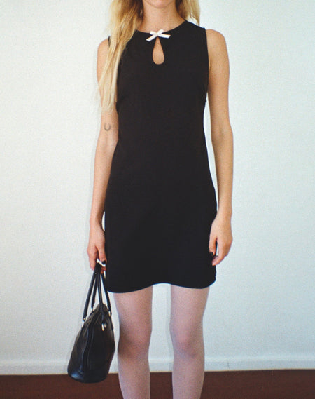 Kyuki Mini Dress in Black Lycra