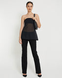 Image of Bilancia Bandeau Mesh Top in Black