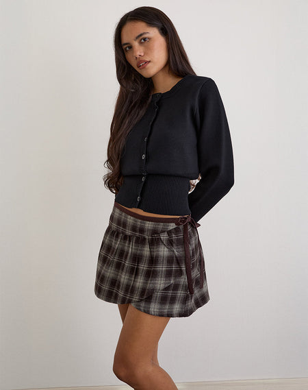 Kassine Mini Skirt in Tailoring Brown