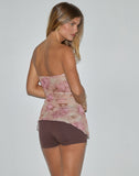 Image of Bindu Bandeau Top in Smoky Floral Peach