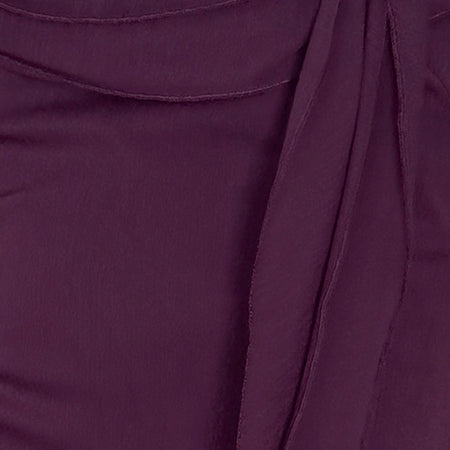 Binita Mini Dress In Chiffon Aubergine