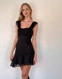 Image of Binita Mini Dress in Chiffon Black