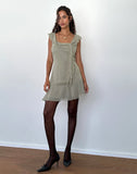 Image of Binita Mini Dress In Chiffon Olive