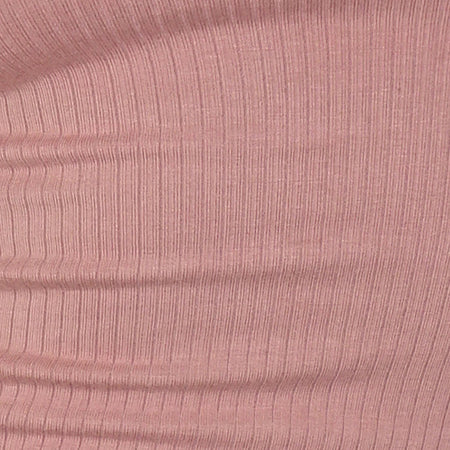 Binlo Extra Long Sleeve Top in Dusty Pink Rib