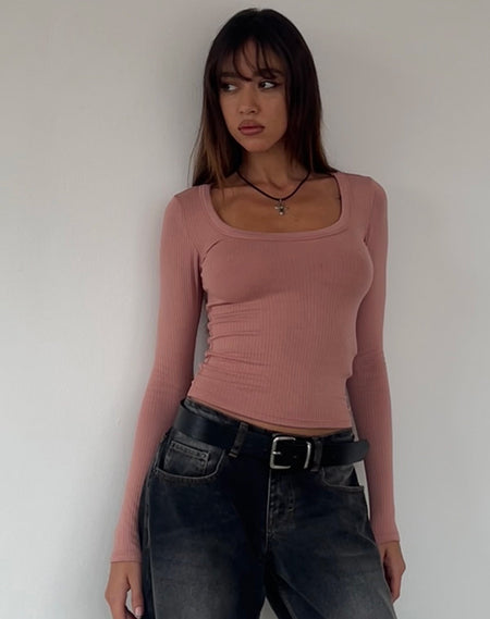 Ranvir Knitted Jumper in Baby Pink