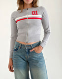 Image of Binta Zip Through Jacket in Grey Marl