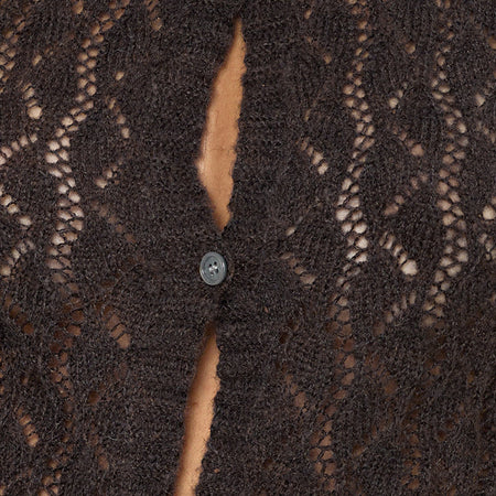 Birama Button Tank Top in Knit Chocolate
