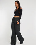 image of Blair Cargo Trousers in Dark Grey