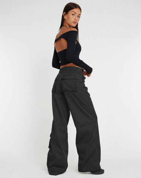 image of Blair Cargo Trousers in Dark Grey