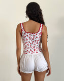 Image of Blaira Top in Cherry Print White