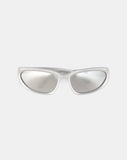 image of Blake Wrap Sunglasses in Silver