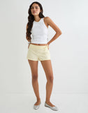 Image of Blazy Tie Short in Lemon