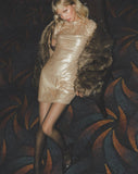 Image of Blythe Mini Dress in Gold Sequin