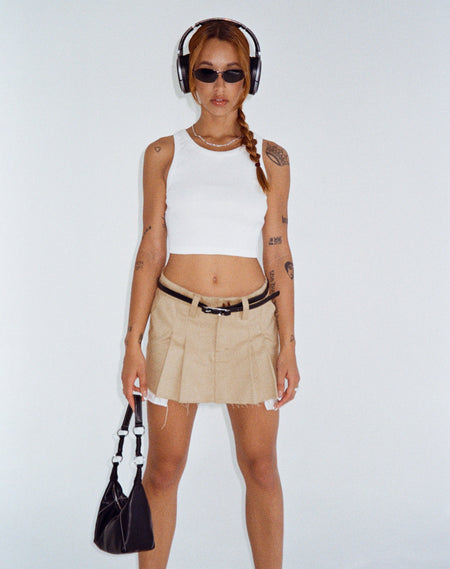 Iram Mini Skirt in Tan