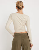 Image of Bon Long Sleeve Top in Coconut Milk