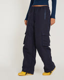 image of Oriells Cargo Trouser in Navy Top Stitch