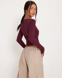 Image of Bonlo Long Sleeve Top in Fig